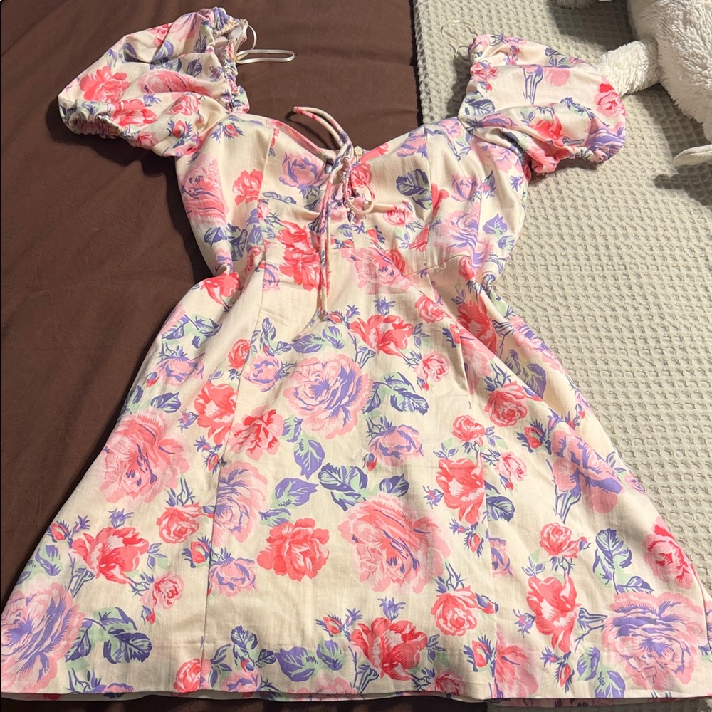 Zara Floral mini dress